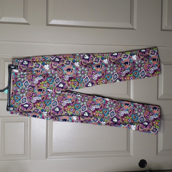 Disney parks authentic original boho floral Paisley boxer cotton pants small - Picture 5 of 6